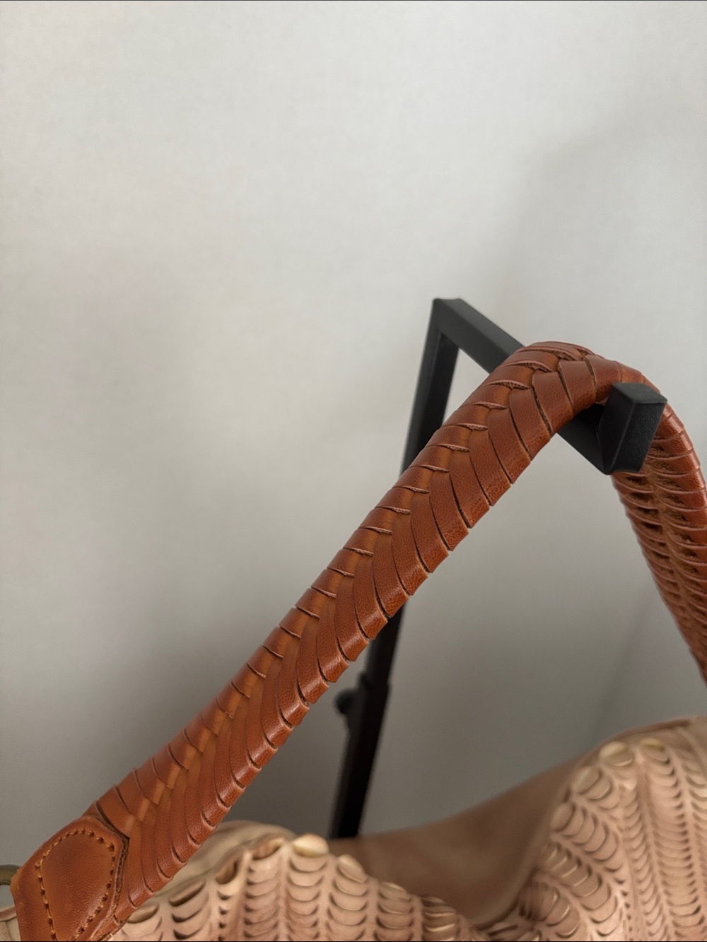 Free People Woven Shoulder Bag in Blush and Brown - Picture 3 of 7